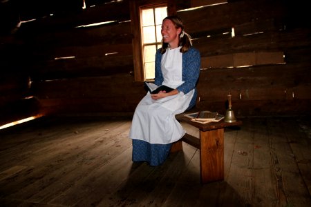 Ranger Jennifer Hale at the 2018 Festival of Christmas Past, December 8, 2018--Warren Bielenberg