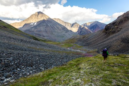 Hiker in Aqueduct Drainage photo