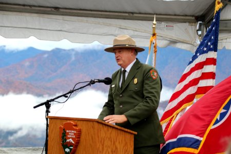 NPS Southeast Regional Director Bob Vogel, Foothills Parkway Ribbon Cutting, November 9, 2018--Warren Bielenberg