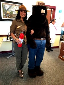 Smokey Bear at Backman Elem. School
