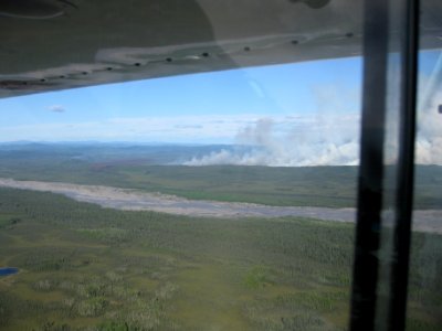 Chisana River Fire, 6/17/13, FWS photo by John Graftt