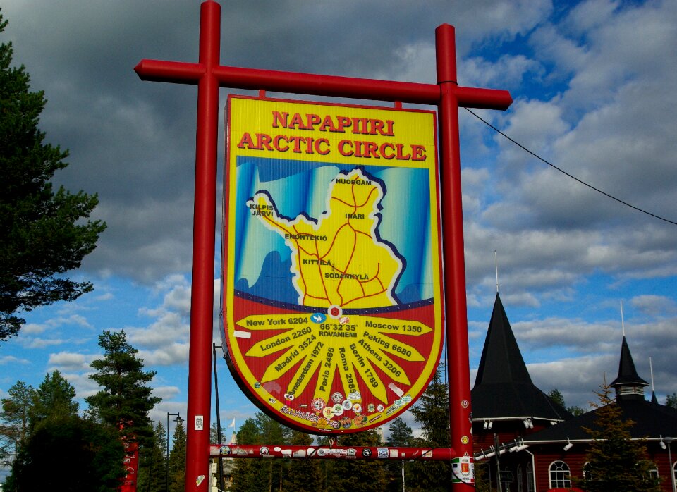 Arctic circle lapland map