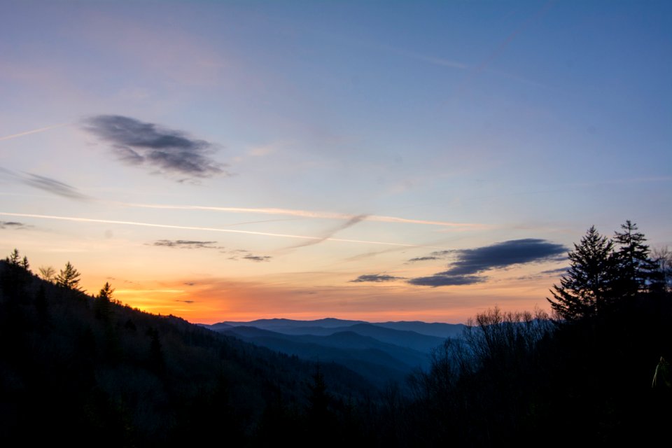 Oconaluftee Valley Overlook sunrise, April 2018--Thom McManus