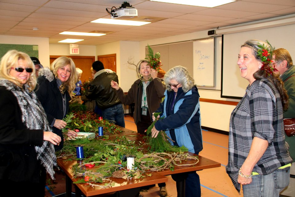 Visitors making wreaths, December 2017--Warren Bielenberg