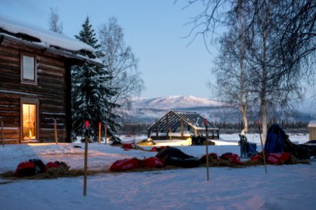 2016 Yukon Quest in Yukon-Charley - Slaven's Roadhouse