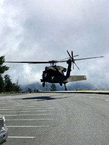 Tennessee Army National Guard Blackhawk helicopters are being used during aerial search operations within Great Smoky Mountains National Park, NPS Photo.