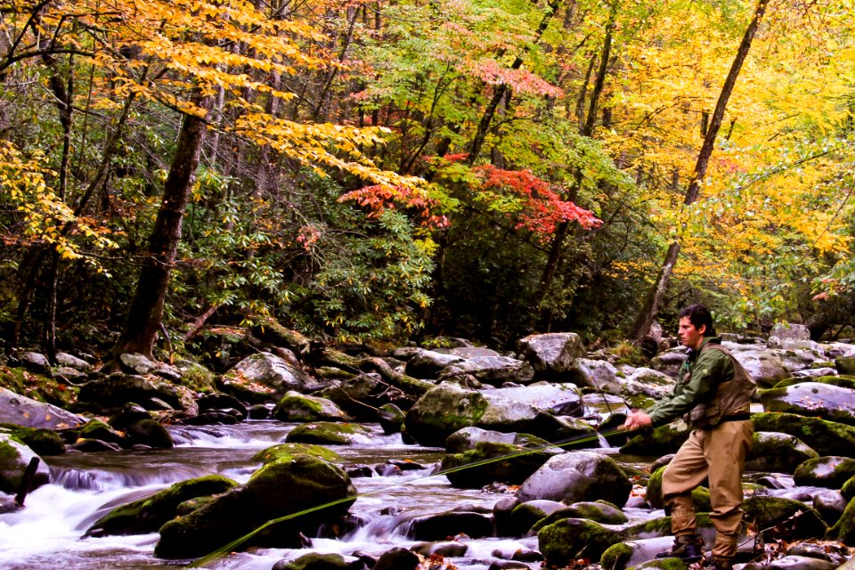 Fishing in the Little River, October 2011--Warren Bielenberg