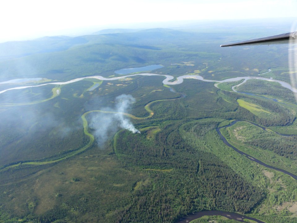 Moving River Fire, June 22 Alaska Fire Service photo by William Hutto
