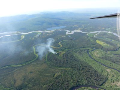 Moving River Fire, June 22 Alaska Fire Service photo by William Hutto