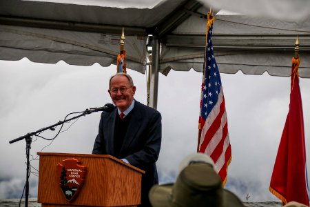 Senator Lamar Alexander, Foothills Parkway Ribbon Cutting, November 9, 2018--Warren Bielenberg