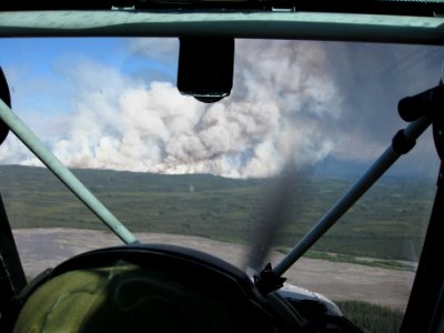 Chisana River Fire, 6/17/13, FWS photo by John Graftt
