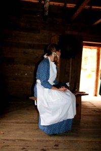 Ranger Jennifer Hale at the 2018 Festival of Christmas Past, December 8, 2018--Warren Bielenberg