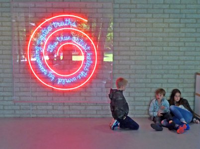 Youths in museum