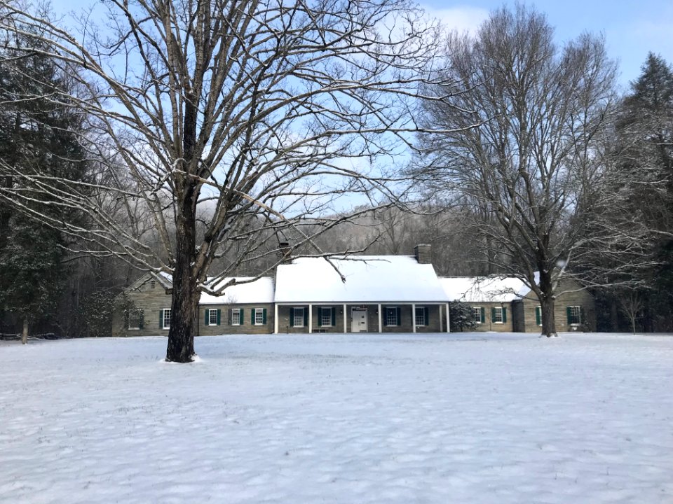 Snow at Park Headquarters, January 2018--Andrea Walton