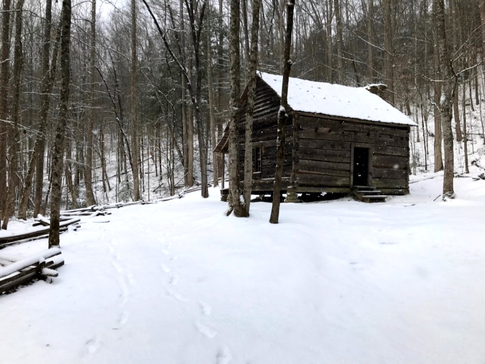 John Ownby Cabin in the snow, January 2018--Andrea Walton