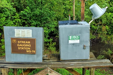 Gauging Station (U.S. Forest Service), versus Gaging Station (U.S. Geological Survey), Turkey Creek, at Highway 41, Francis Marion National Forest, Berkeley County, South Carolina 2