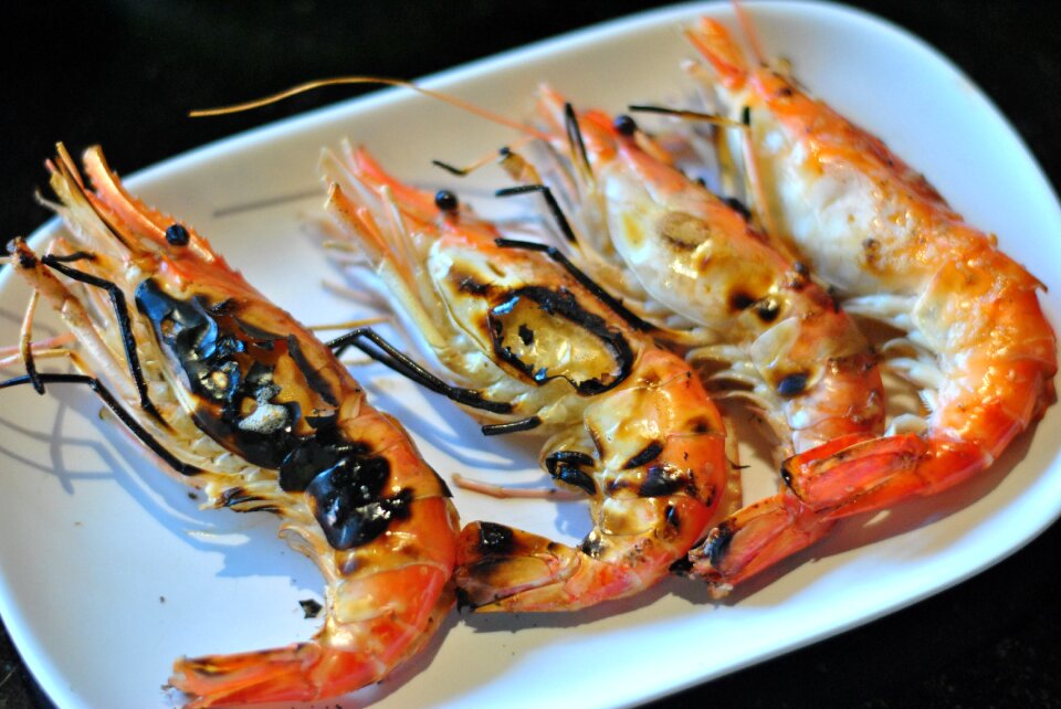 Shrimp grilled shrimp food