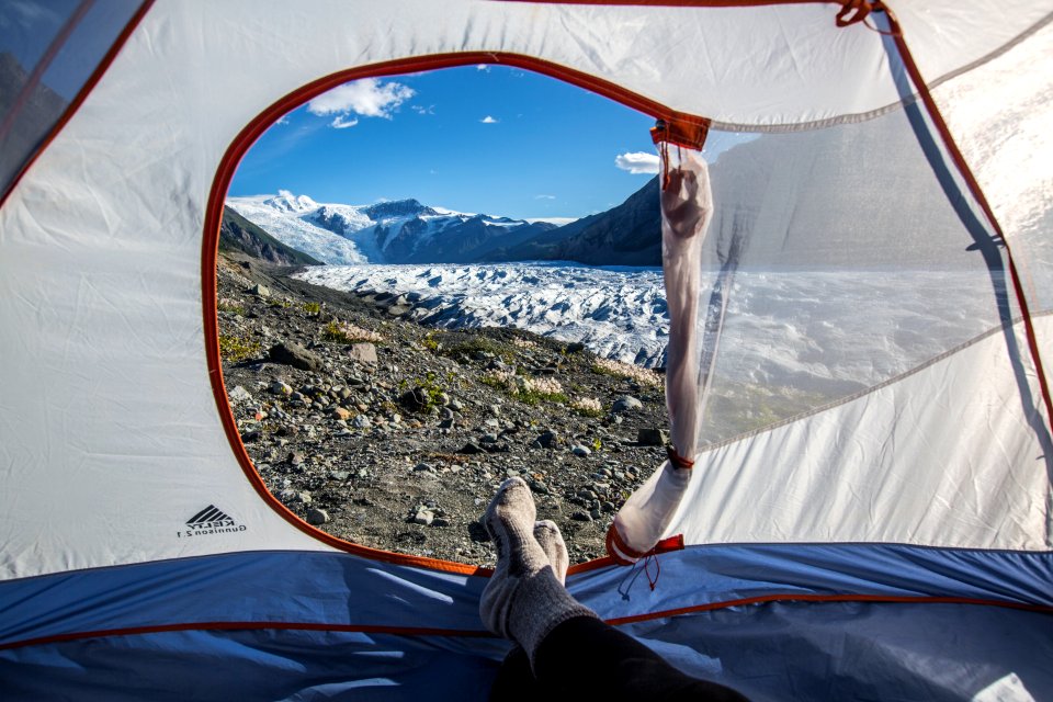 Tent View of the Root Glacier