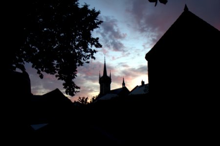 Silhouette of the St. Jacob Church photo