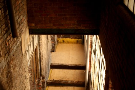 Looking down on the light well
