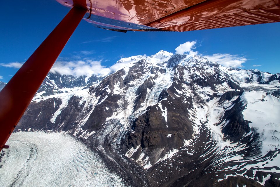 Mount St. Elias and Plane