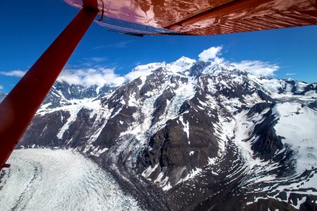 Mount St. Elias and Plane photo