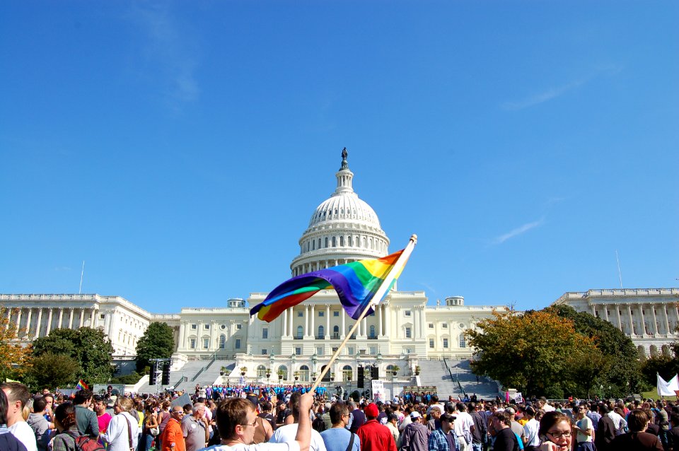 U.S. Capitol with Pride Flag at NEM