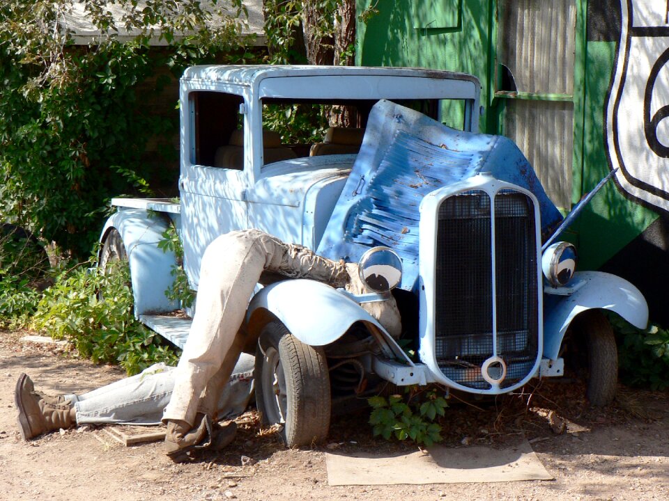 Route 66 old car american