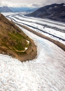 Packsaddle Glacier joining Kennicott Glacier photo