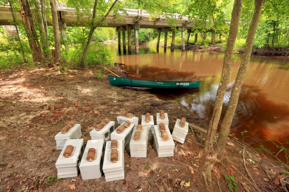 U.S. Geological Survey, Sample Site, South Fork Edisto River, at U.S. Highway 321, Orangeburg and Bamberg Counties, South Carolina 1