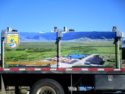 Fish stocking truck at Jackson National Fish Hatchery photo