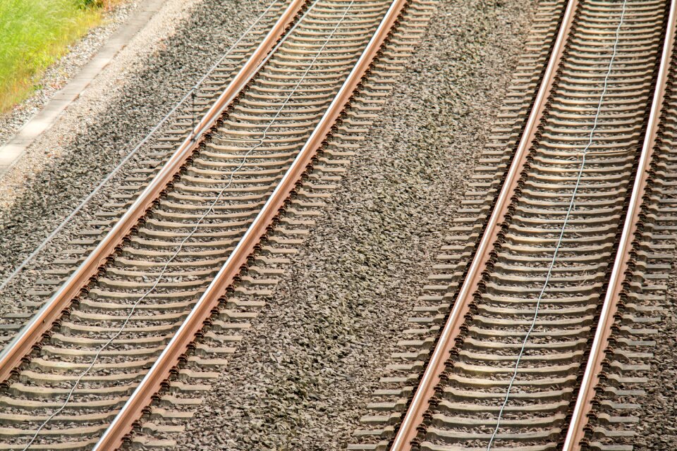 Railway railroad track railroad ties