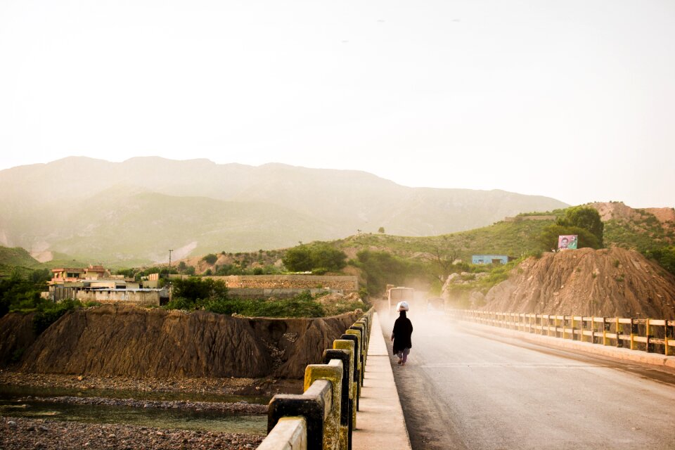 Pakistan bridge mountain