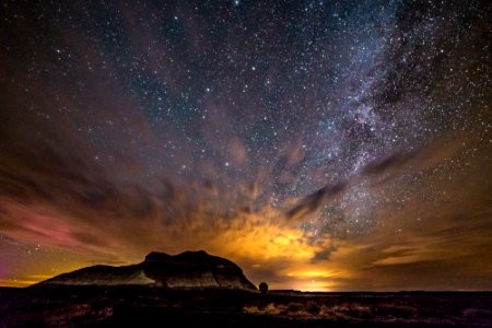 Milkyway over Battleship Rock 111617 Night Sky with Stars NPS-Jacob Holgerson
