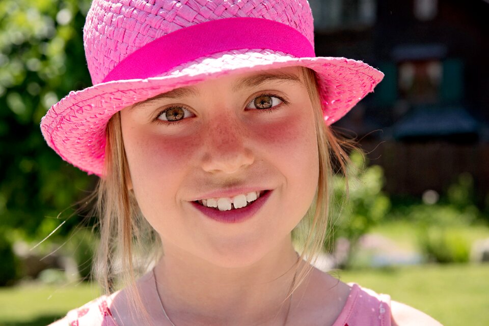 Girl face hat