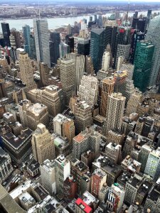 Aerial view big city