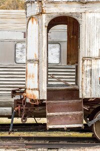 Wooden white windows photo