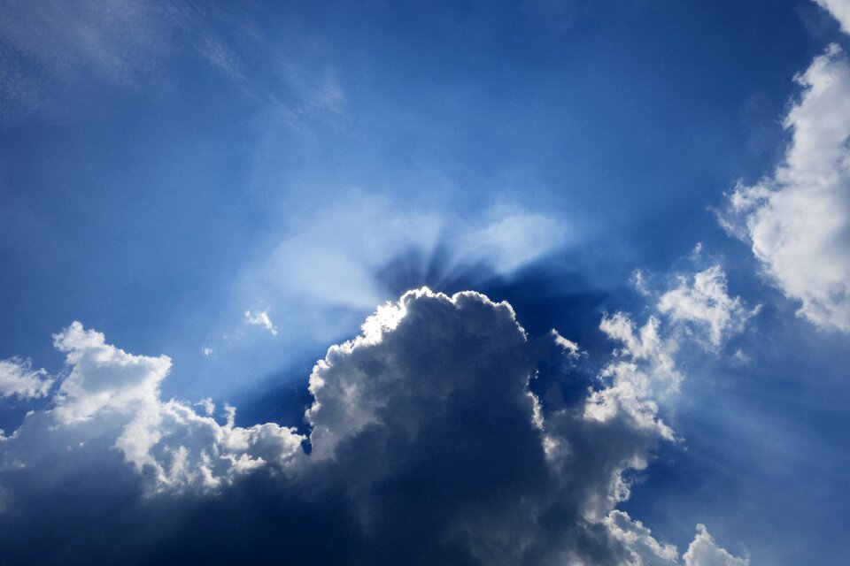 Blue sky and white clouds sky partly cloudy
