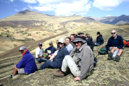 Trekkers, Simien Mountains National Park, Ethiopian Highlands photo