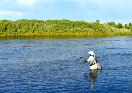 Flyfishing at Seedskadee National Wildlife Refuge photo