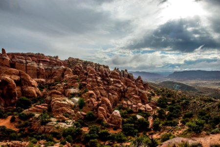 Rain Clouds Linger above the Fiery Furnace photo