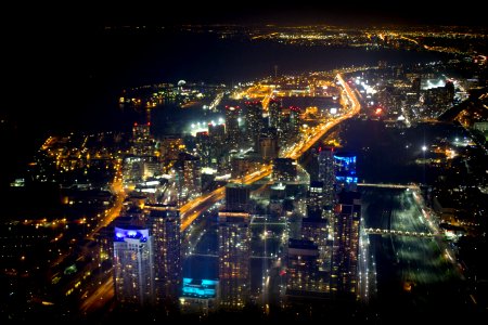 Night landscape from CN Tower photo