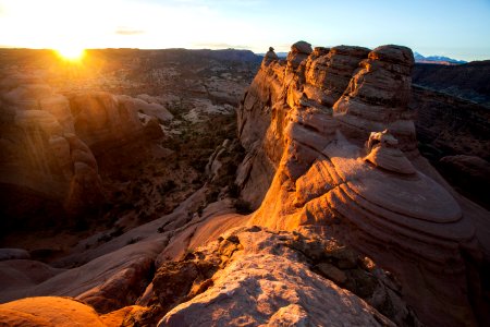 Sunrise from Delicate Arch photo