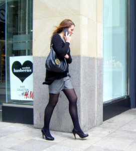 Nylon Babe walking
