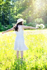 Happy nature wildflowers
