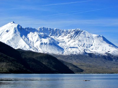 Spirit Lake at Mt. St. Helens in Washington photo