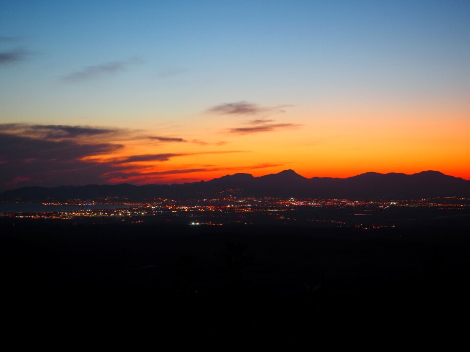 Sea of light mallorca at night