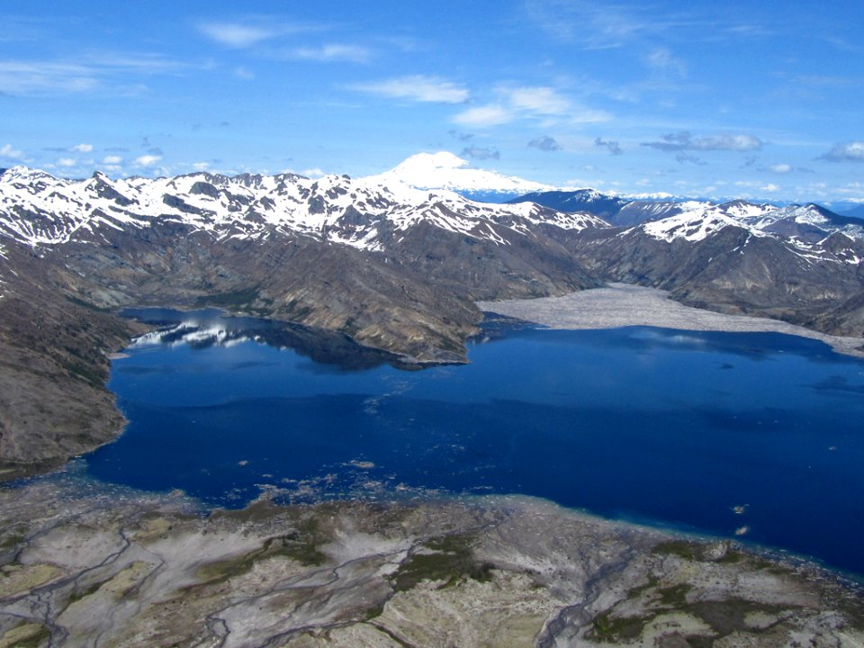 Helicopter Ride at Spirit Lake at Mt. St. Helens in Washington