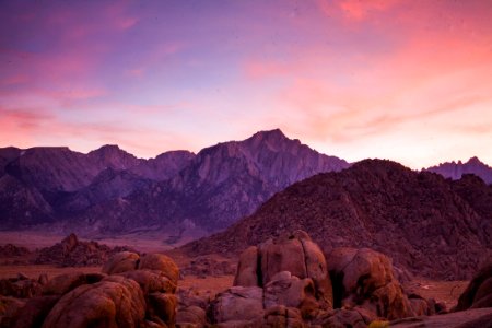 Alabama Hills at Sunset