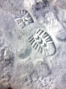 footprint inn the snow